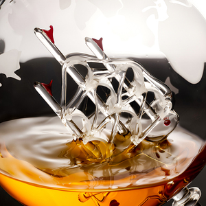 Ensemble de carafe à <span class=keywords><strong>whisky</strong></span> en verre globe classique NOVARE avec 2 verres gravés, capacité de 801 à 900 ml, pour <span class=keywords><strong>whisky</strong></span> et vin - Product Image 5