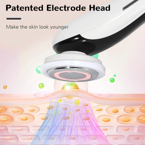 Handheld Hot Cold Photon Facial <b>Massager</b> with Vibration for Face Neck Lifting and Home Skin Care Treatment - Product Image 3