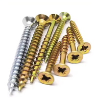 Yellow Zinc Plated Flat Head Steel Screws Carbon Steel Phillips Countersunk Screws Industrial Fasteners