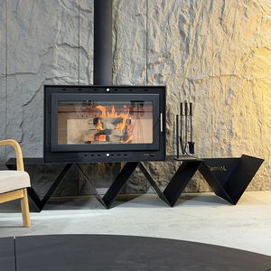 Stufa <span class=keywords><strong>a</strong></span> <span class=keywords><strong>Pellet</strong></span> in Ghisa dal Design Tradizionale, Ecologica e Durevole, con Alimentazione Automatica, Caminetto Idroautoportante per Ville - Product Image 3