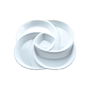 Restaurant Commercial Vaisselle Ménage Vaisselle <span class=keywords><strong>Fleur</strong></span> Conception 10 Pouces Fruit Servant 5 compartiments Mélamine Snack Plateau - Product Image 5