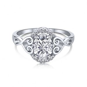 Dylam Low MOQ High Quality Delicate Luxury 5A Level <b>CZ</b> Stone Wedding <b>Rings</b> S925 Sterling Silver <b>Rings</b> Jewelry Design for Women - Product Image 1