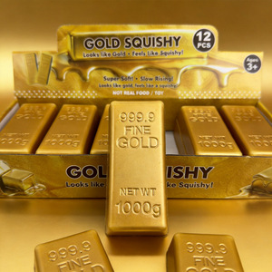 Promotional <b>Toy</b> PU Simulated Gold Brick Slow-Rebound Squeeze <b>Toy</b> Stress Relief VentingCute Decompressing Squishy <b>Toy</b> Set <b>Boxes</b> - Product Image 2
