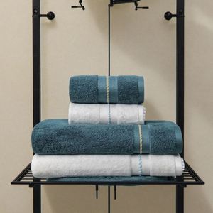 Ensemble de serviettes de bain en bambou de haute qualité, douces, 100% personnalisées avec logo, pour hôtel et maison - Product Image 1