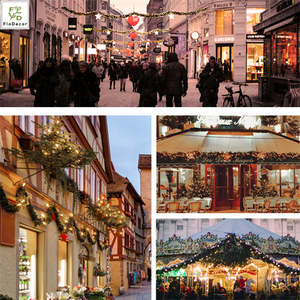 Groothandel 2.7M Kunstmatige Witte Blauwe Kerst Vine Slinger Voor Hotel Home Outdoor Office Party Kerst Decoratie Ornament - Product Image 6