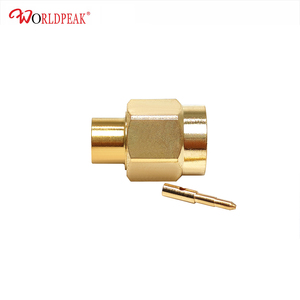 Connettore SMA Maschio Diritto per Cavo Semirigido RG402, Terminazione di Precisione Placcata in <span class=keywords><strong>Oro</strong></span> per Alimentazione da Laboratorio - Product Image 3