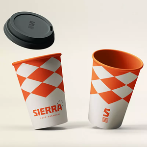 Bicchieri di carta usa e getta ecologici stampati caffè in carta a parete singola con Logo tazza di carta <span class=keywords><strong>Nescafe</strong></span> - Product Image 3