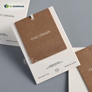 Luxury Custom Logo Clothing Tags, Swing Tags, Hang Tags with <b>Strings</b>, Dedicated Paper Hanging Tags for <b>T</b>-shirts and Jackets - Product Image 2