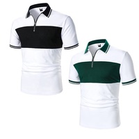 T-shirts de golf décontractés brodés en maille unie grande taille pour hommes, séchage rapide, légers, à manches courtes, hauts de sport écologiques