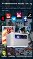 Projecteur Android 9 V8 Pro OEM d'origine, 600 ANSI Lumens, batterie intégrée, applications intelligentes, TV, home cinéma, projecteur portable pour l'éducation