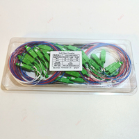 10 Buah/Lot 10/90 20/80 30/70 40/60 50/50 35/65 25/75 15/85 Pemisah Serat Mode Tunggal 1X2 FBT Konektor SC/APC FTTH Serat Optik