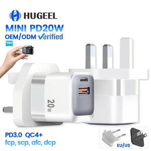 Adaptor Dinding USB-C Universal 20W ODM OEM, Pengisi Daya Cepat untuk Ponsel & Laptop dengan Steker UK, Fungsi PD, Kompatibel dengan Pengisi Daya Gan 20W - Product Image 1