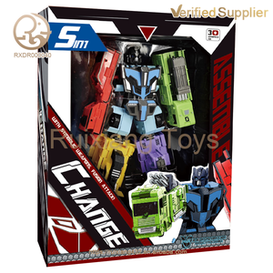 Montessori Unisex Mầm Non Giáo Dục STEM Toán Số Bots Chuyển đổi Hành Động Hình Đồ Chơi Xe Theo Chủ Đề Số Robot Chàng Trai Cô Gái - Product Image 6