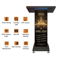 Pantalla LED para Podio de Tamaño Personalizable, Tablero de Mensajes Digitales con Texto Desplazable Programable para Actividades de Oratoria