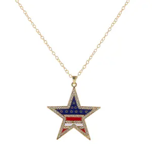 High Quality American Flag Necklaces US Flag Patriotic Necklace