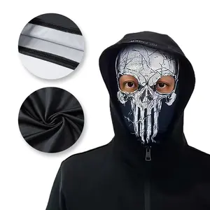 Stampa di design 3D Cool Ghost Skull maschera da sci personalizzato con Logo Full Face berretto Ninja maschera da sci passamontagna