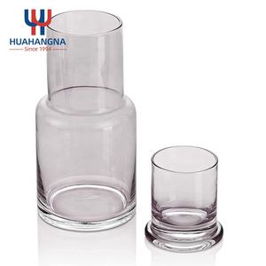 Dispensador elegante <span class=keywords><strong>de</strong></span> boquilla <span class=keywords><strong>de</strong></span> vidrio para baño, conjunto <span class=keywords><strong>de</strong></span> vidrio y garrafa <span class=keywords><strong>de</strong></span> noche, <span class=keywords><strong>de</strong></span> color, con vaso - Product Image 2