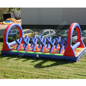 new design inflatable X racing war training obstacle course with custom design