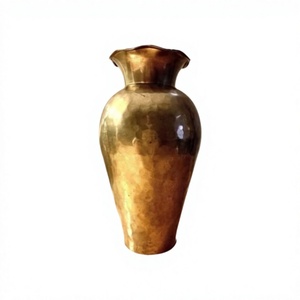 Pot de fleurs décoratif style bohème, couleur or, vases en laiton de haute qualité pour plantes artificielles, vase à fleurs écologique pour la maison - Product Image 1