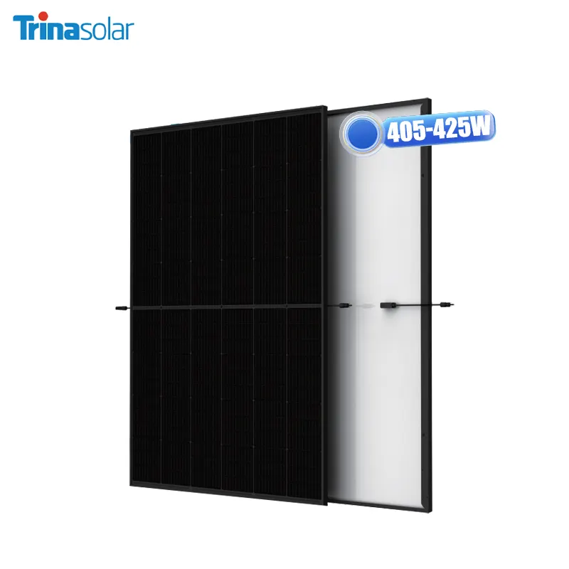 Giá tốt nhất trina đỉnh S + 430W khung màu đen Tấm Pin Mặt Trời Tem-Neg9.28 430 440 watt năng lượng mặt trời bảng điều khiển nhà