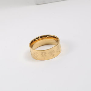 Anneaux de fiançailles Joolim haut de gamme plaqués or 18 carats avec 12 fleurs de naissance pour femmes, bague pour doigt <span class=keywords><strong>2022</strong></span> - Product Image 6