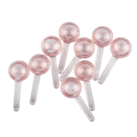 Soins de beauté globes de glace faciaux scintillants d'or rose Magic gel non-freeze massage cooling gel globes de glace pour le visage