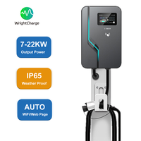 WrightCharge Nouveau chargeur EV fixe 7kW/11kW/21kW Certifié CE/ETL Compatible Wi-Fi Prise Type 1/Type 2/GB/T Indice de protection IP65 Modèle S06