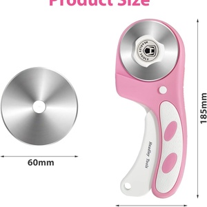 Bearing Design Quilting Cutter <b>Tools</b> Sharp Blade 45mm 60mm Fabric Rotary Cutter - Product Image 3