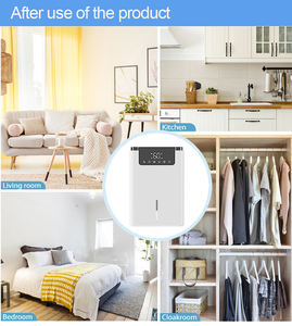 Deshumidificador Pequeño de Fábrica ODM, 75 oz, 2 Modos, Descongelación Automática, Temporizador de 12 Horas, Portátil, Silencioso, Pantalla LED, Uso en Automóvil - Product Image 3