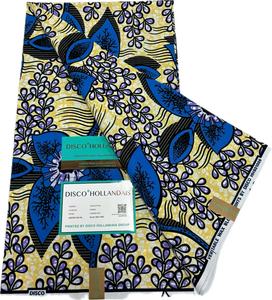 Tissu Wax Authentique Marque DISCO, Tissu Coton Imprimé à la Main, Style Pagne Africain, Wax Hollandais, Textile Imprimé Feuillage Frais Ankara - Product Image 5
