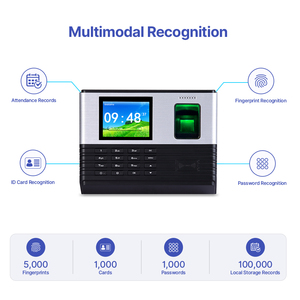 SDK Multi-idioma WiFi, 5000 Usuarios para Gestión <span class=keywords><strong>del</strong></span> <span class=keywords><strong>Tiempo</strong></span> de Empleados en Oficinas, Terminal de Control de Asistencia con Huella Dactilar <span class=keywords><strong>A</strong></span>-L355 - Product Image 1