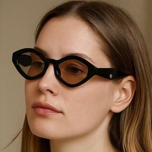 Women Diamond Shape <b>Small</b> Frame Sunglasses Black PC Frame AC Lens UV380 Protection Street Style - Product Image 4
