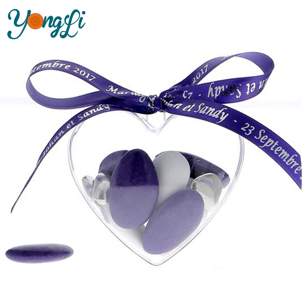 En Plastique transparent En Forme De Coeur Boîtes À Bibelots