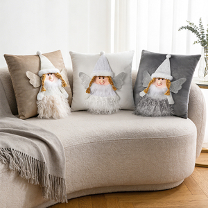 Vente en gros d'usine, poupée ange de Noël, décoration de maison, ornement en peluche pour la décoration de table - Product Image 4