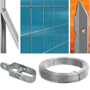 Valla Moderna de Malla de Alambre Galvanizado Lineal de 25 m, 150 cm de Alto con Malla de 75x50 mm, Fácil Instalación, Postes Enterrados para Cercas de Jardín - Product Image 1