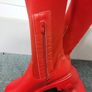 Plateau-Stiefel Winter Overknee-Stiefel Oberschenkelhohe Winterstiefel - Product Image 5