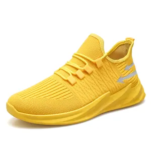Sıcak satış özelleştirmek logosu sarı ayakkabı erkek spor salonu özel gündelik ayakkabı