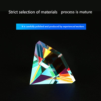 Customized Multi-Color Optical Glass Pyramid Shaped Multi-Faceted Beam-Splitting Prism Unique Product Category