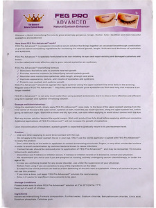 Sérum de croissance <span class=keywords><strong>des</strong></span> <span class=keywords><strong>cils</strong></span> FEG ADVANCED, sérum améliorant la croissance <span class=keywords><strong>des</strong></span> <span class=keywords><strong>cils</strong></span>, traitement <span class=keywords><strong>des</strong></span> <span class=keywords><strong>cils</strong></span>, sérum de croissance rapide - Product Image 3