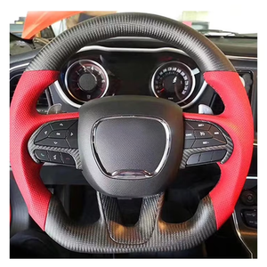 Volante de luz de cambio apto para <span class=keywords><strong>Dodge</strong></span> Charger Challenger <span class=keywords><strong>SRT</strong></span> 2016 2017 2018 2019 volante de fibra de carbono - Product Image 6