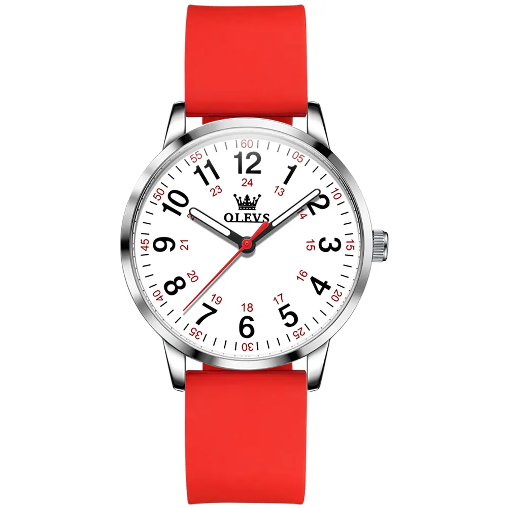OLEVS9953カスタムデジタルファッション女性用時計oemodmエレガントギフトファッションラバーストラップクォーツ時計女性用ギフト時計