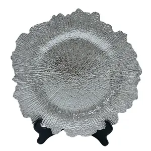 Nouveau produit <span class=keywords><strong>en</strong></span> gros Vaisselle chinoise Assiettes de présentation de mariage <span class=keywords><strong>en</strong></span> <span class=keywords><strong>plastique</strong></span> argenté bon marché - Product Image 1