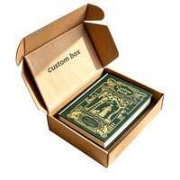 Coffret Cadeau Journal Personnalisé Vintage à Couverture Rigide Gaufrée avec Impression Feuille d'Or Antique et Boîte d'Emballage Kraft Marque Privée