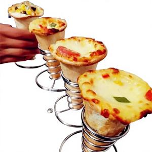 เครื่องทำพิซซ่าโคนแบบหมุนพร้อมตู้โชว์อุ่นร้อน สายการผลิตมอเตอร์ 1.7KW 110V/220V ราคาดีที่สุด - Product Image 1