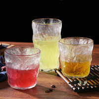 Botol Air Kaca Buram 310ml Grosir, Cangkir Jus Kopi Bir Motif Es Kreatif untuk Perlengkapan Minuman, Pesta, dan Minuman