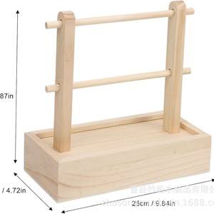 Wooden Yarn Rack Desktop Stand Solid Wood <b>Crochet</b> <b>Hook</b> Holder Natural Color - Product Image 4