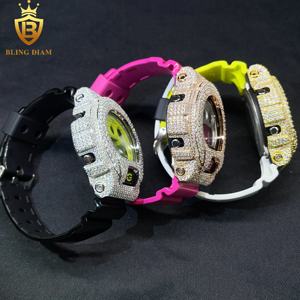 Роскошные ювелирные изделия в стиле хип-хоп со льдом Vvs Moissanite высококачественный тестер алмазов дешевые часы DW6900 для мужчин и женщин - Product Image 3