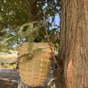 Wholesale Handmade Bird <strong>Nest</strong> Bamboo Rustic Style Parrot <strong>Nest</strong> Pet <strong>Bed</strong> with Hook for Outdopor Decorations - Product Image 4