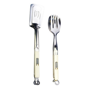 304 Stainless Steel Sliding Steak Clip Multi Functional Kitchen Tool For Grill Meat Bread Pizza Fish <b>BBQ</b> - Product Image 5