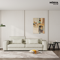 Ensemble de canapés trois places NORYA en cuir technique contemporain, assise profonde, dossier réglable, design nuage, usage hôtelier haut de gamme